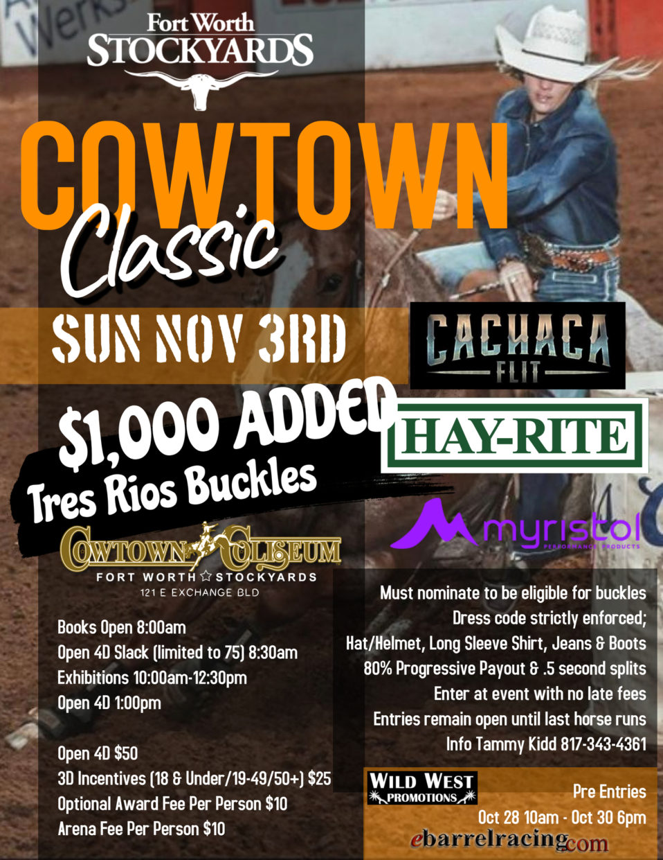 WWP 1000 Tres Rios Buckles Open 4D Cowtown Classic 11/3 Wild West